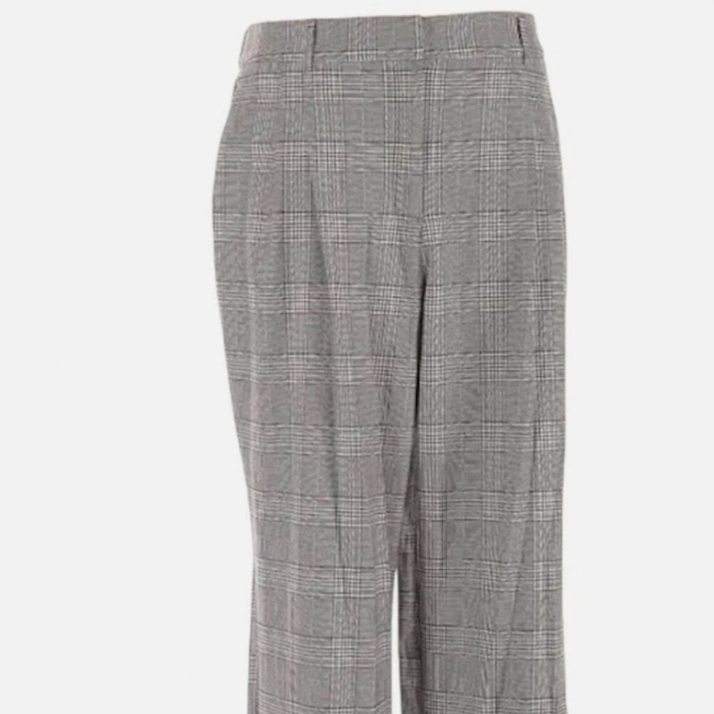 Rachel Zoe Woman's Gray Plaid Dress Pants